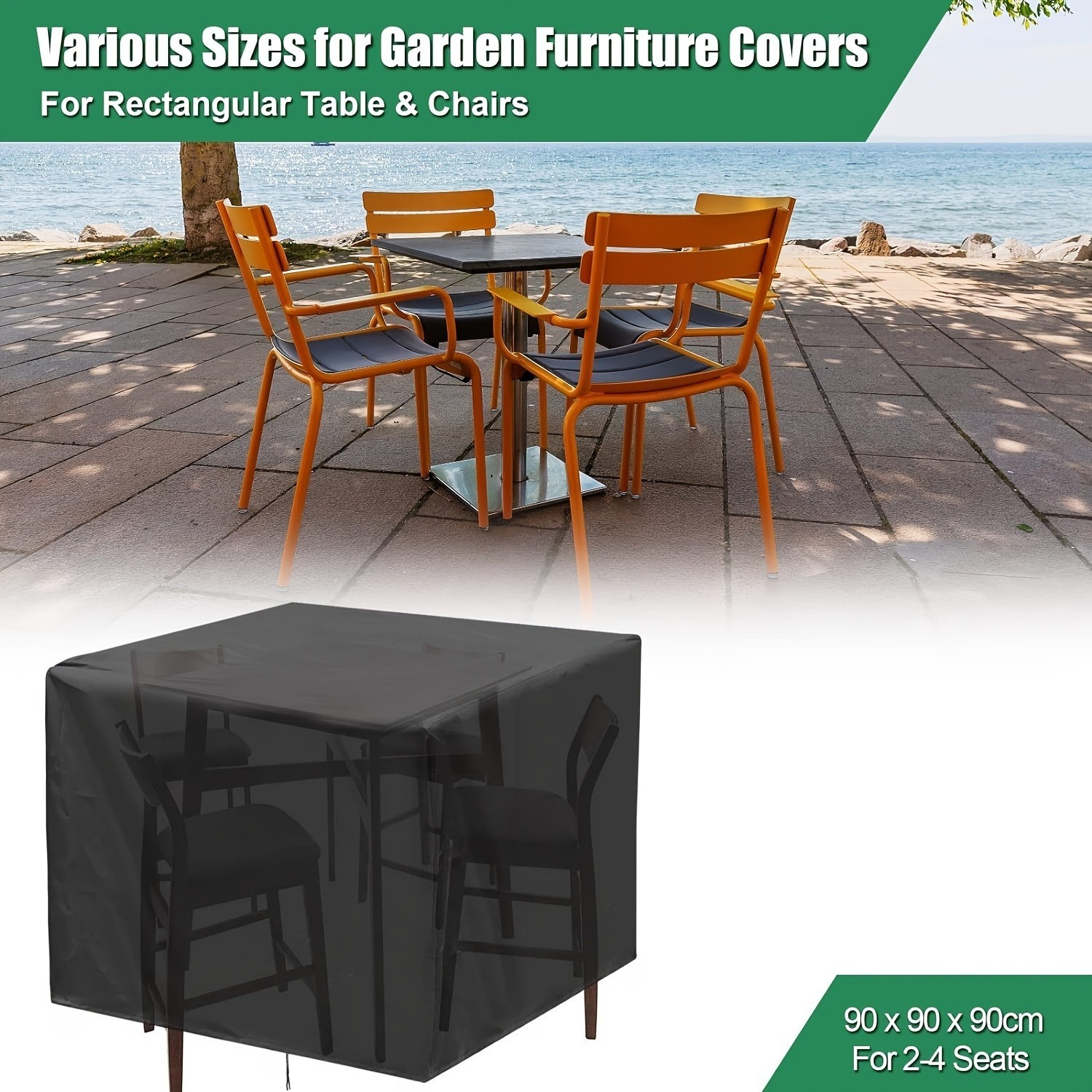 Outdoor Furniture Table - Heavy-Duty 210D Outdoor Garden Furniture Cover