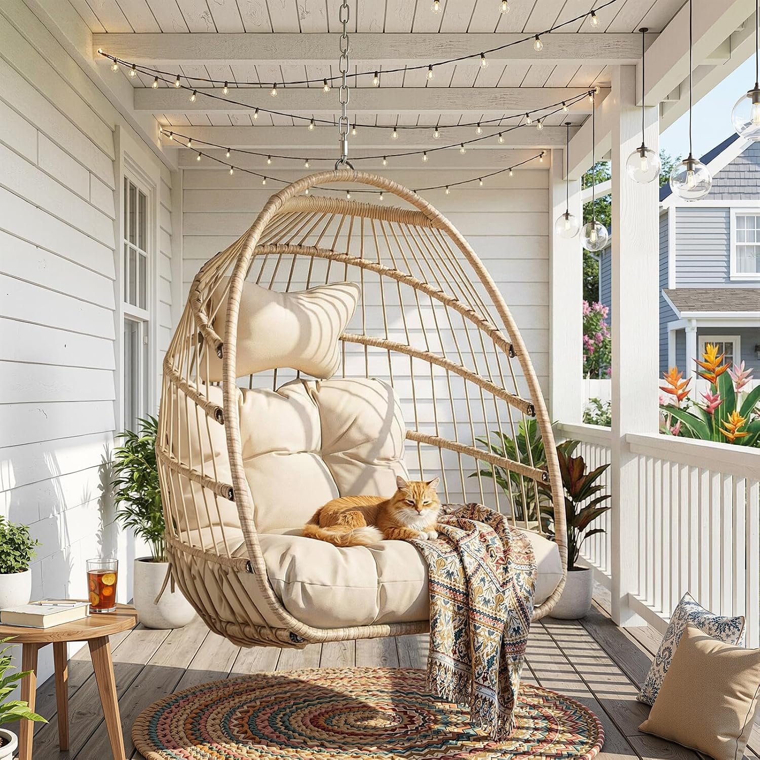 Outdoor Hanging Egg Chair With - Outdoor Furniture Without Cushions recension och pris