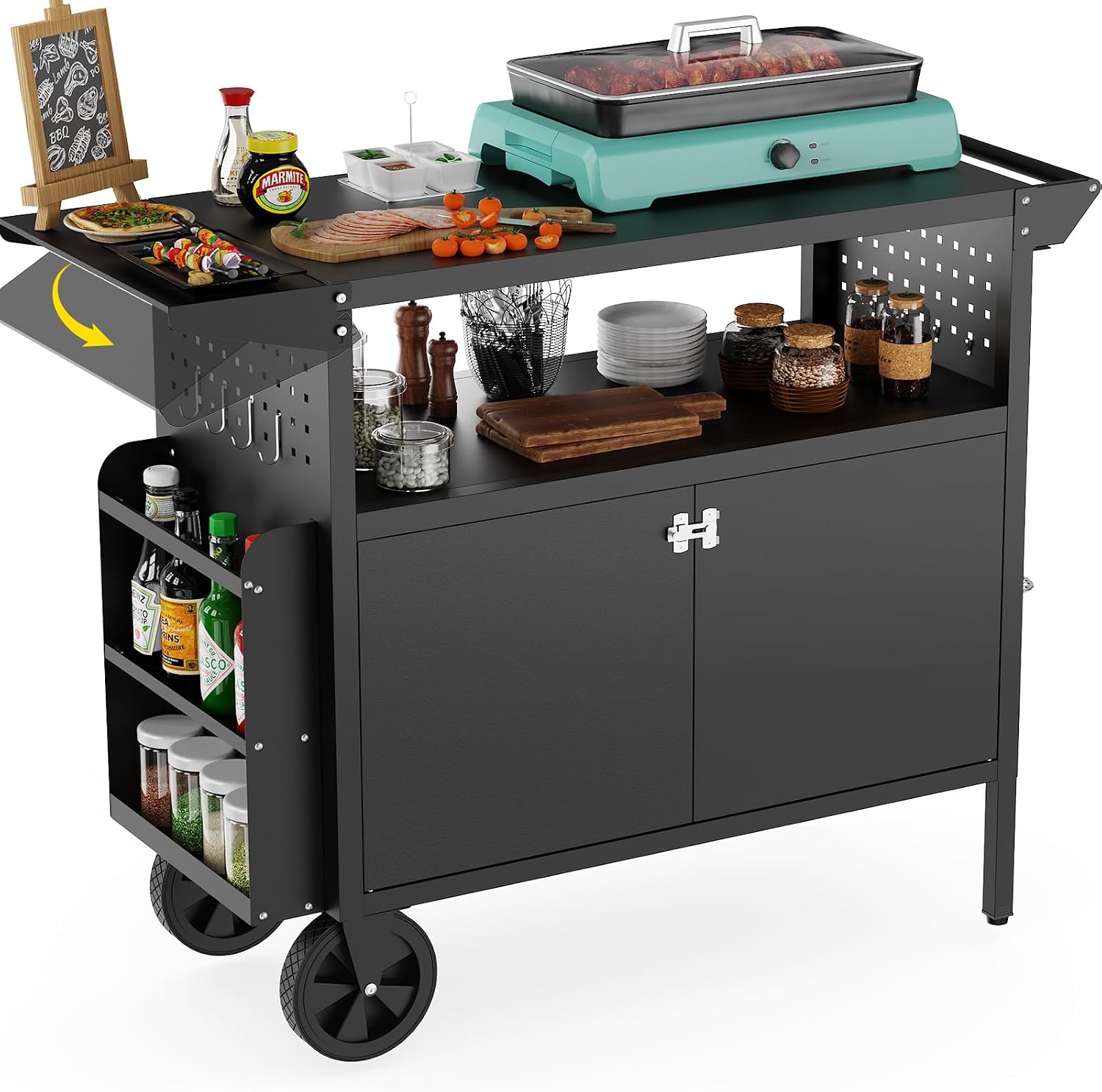Outdoor Grill Cart Table With  - Outdoor Furniture Table recension och pris