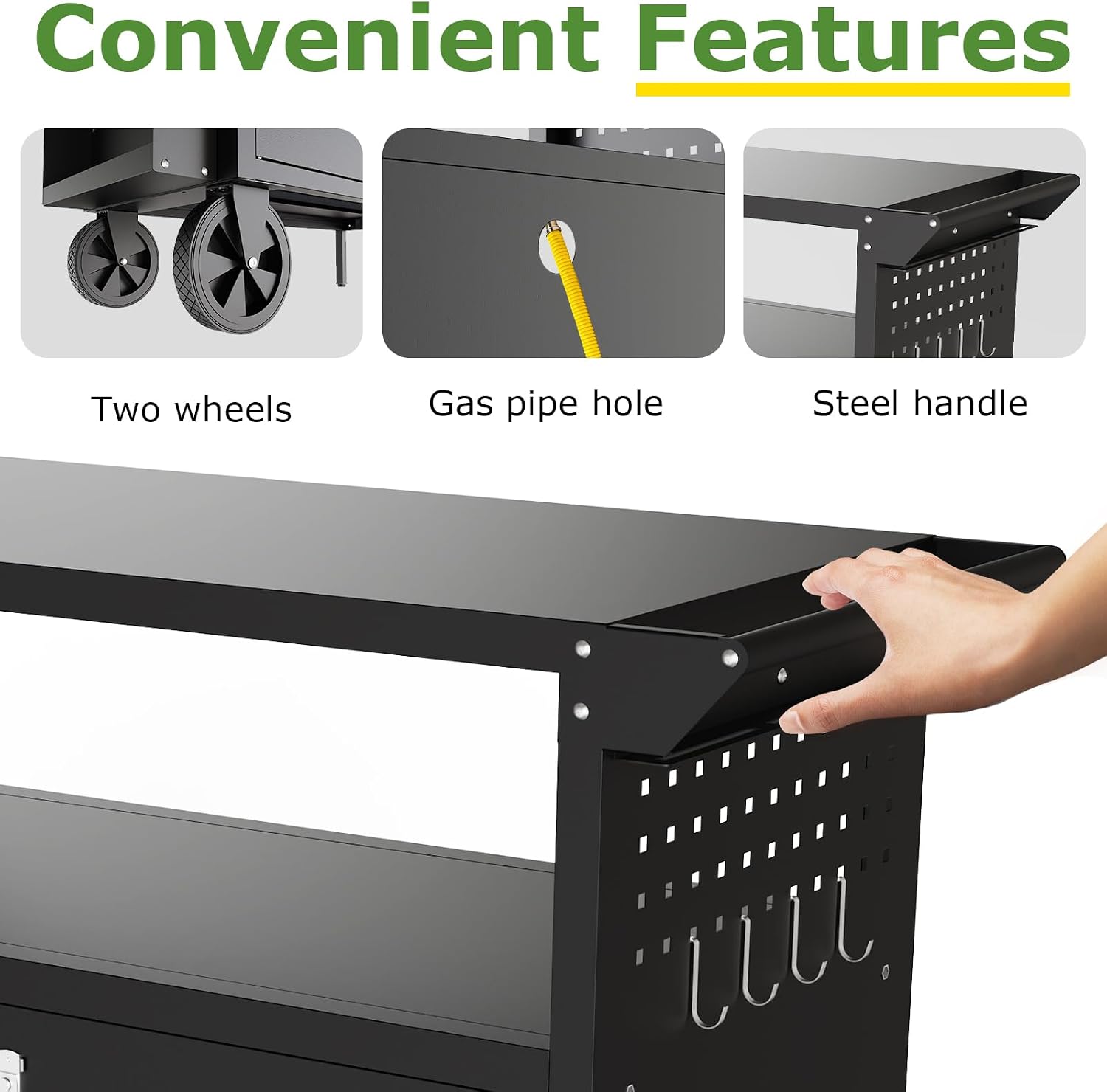 Outdoor Grill Cart Table With  - Outdoor Furniture Table recension och pris