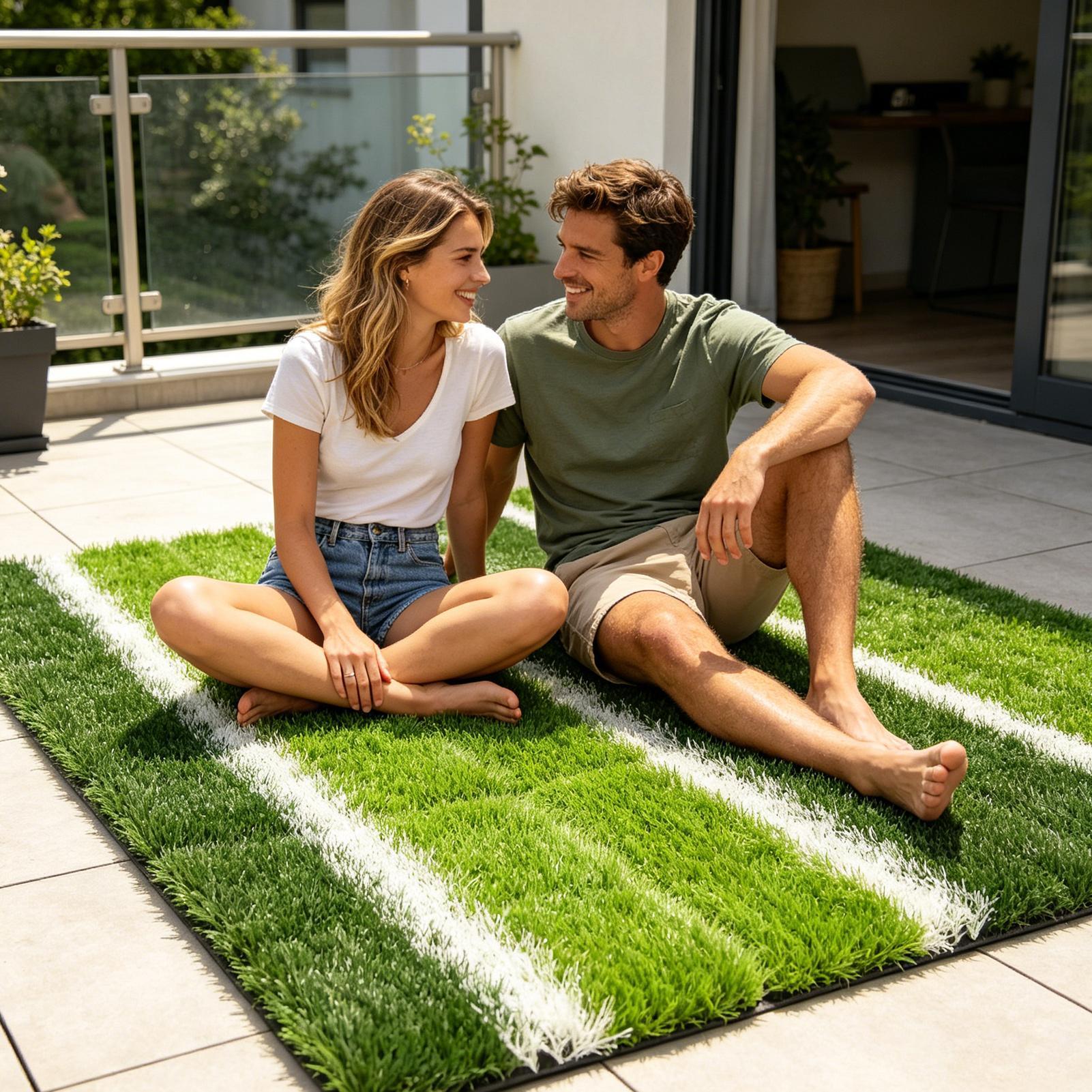 Faux Grass Rug 15.7x15.7in Sof - Outdoor Rug Waterproof recension och pris