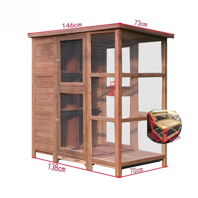 Large Wooden Bird Aviary Cage  - Outdoor Furniture Easy To Clean recension och pris