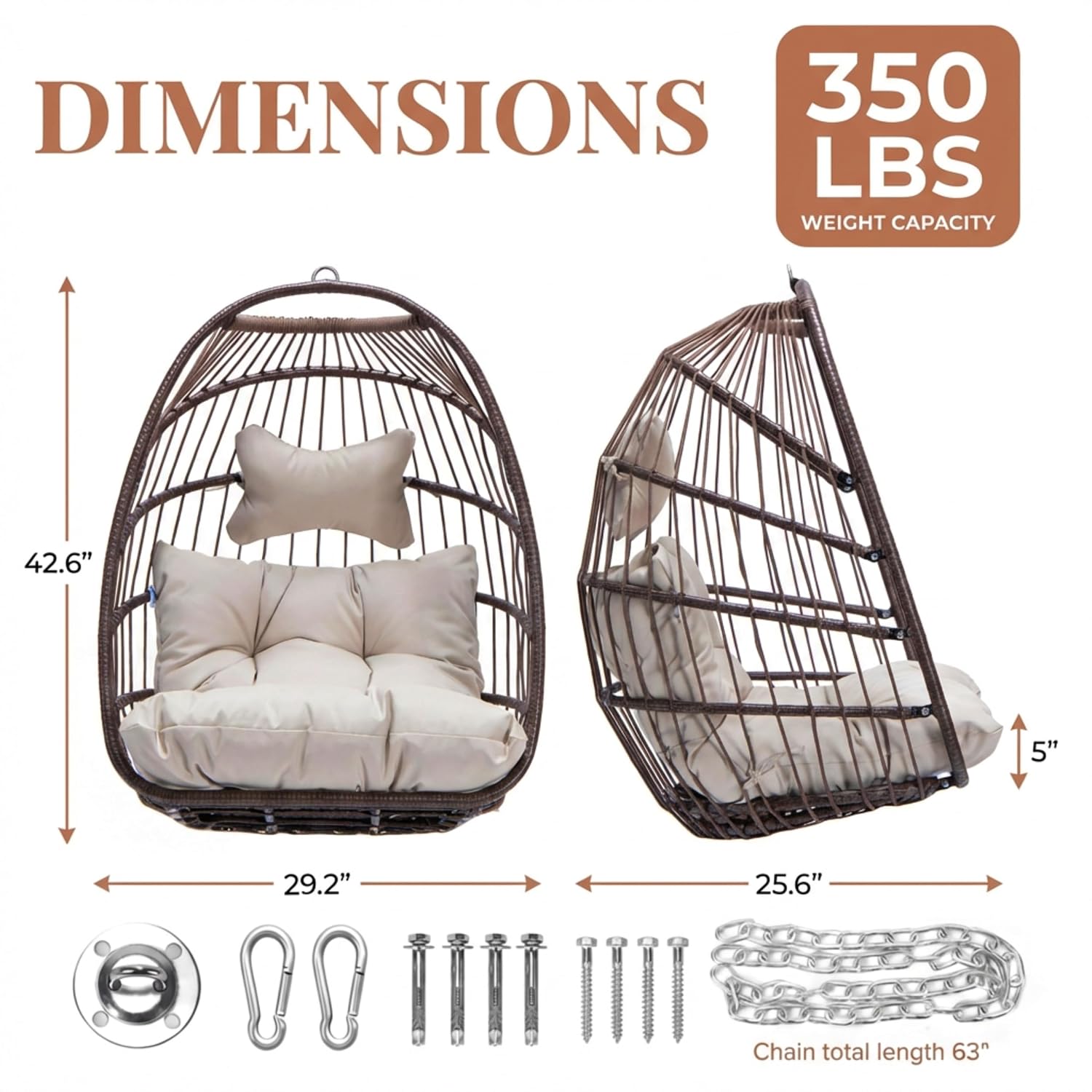 Outdoor Hanging Egg Chair With - Outdoor Furniture Without Cushions recension och pris