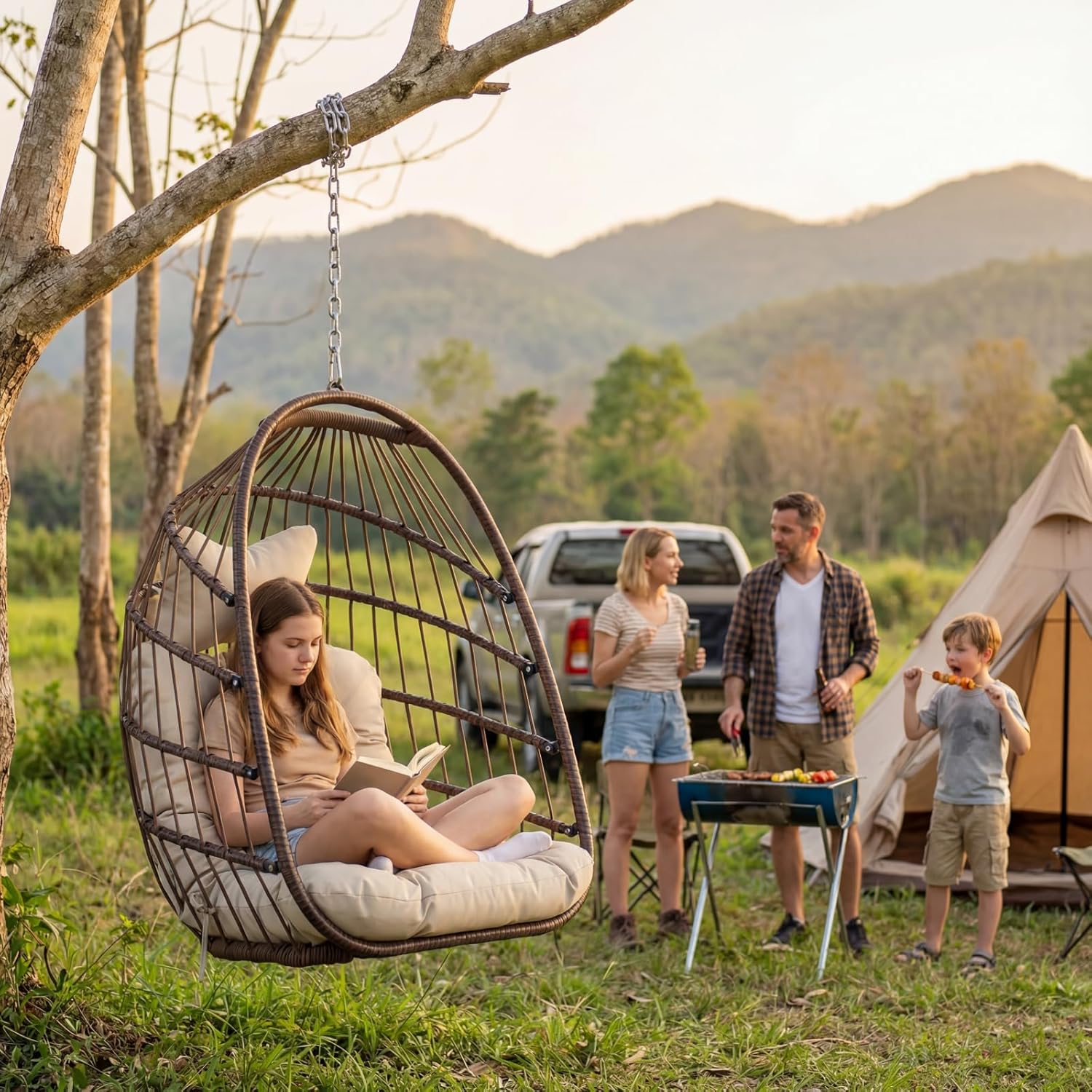 Outdoor Hanging Egg Chair With - Outdoor Furniture Without Cushions recension och pris