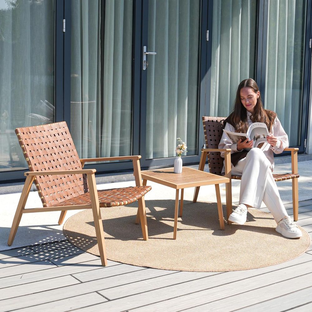 3 Piece Patio Bistro Set, Outd - Bistro Table Set recension och pris