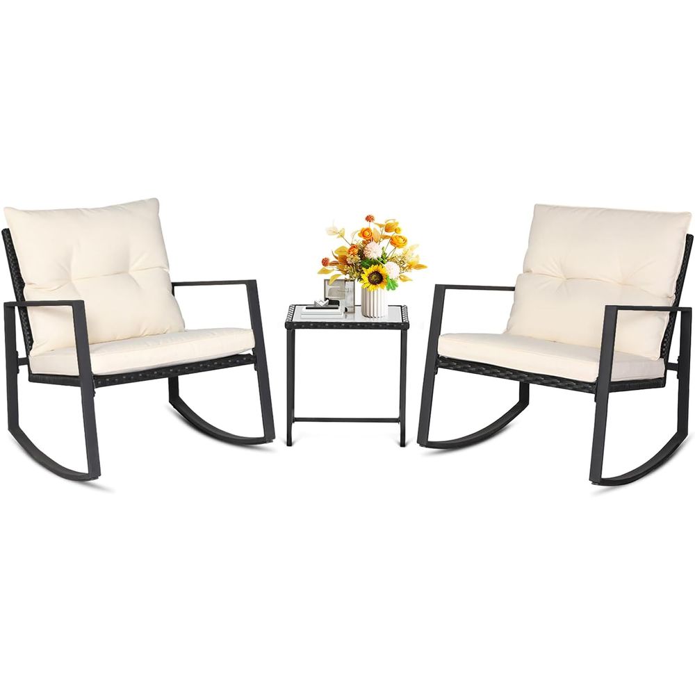 3 Piece Outdoor Rocking Bistro - Bistro Table Set recension och pris