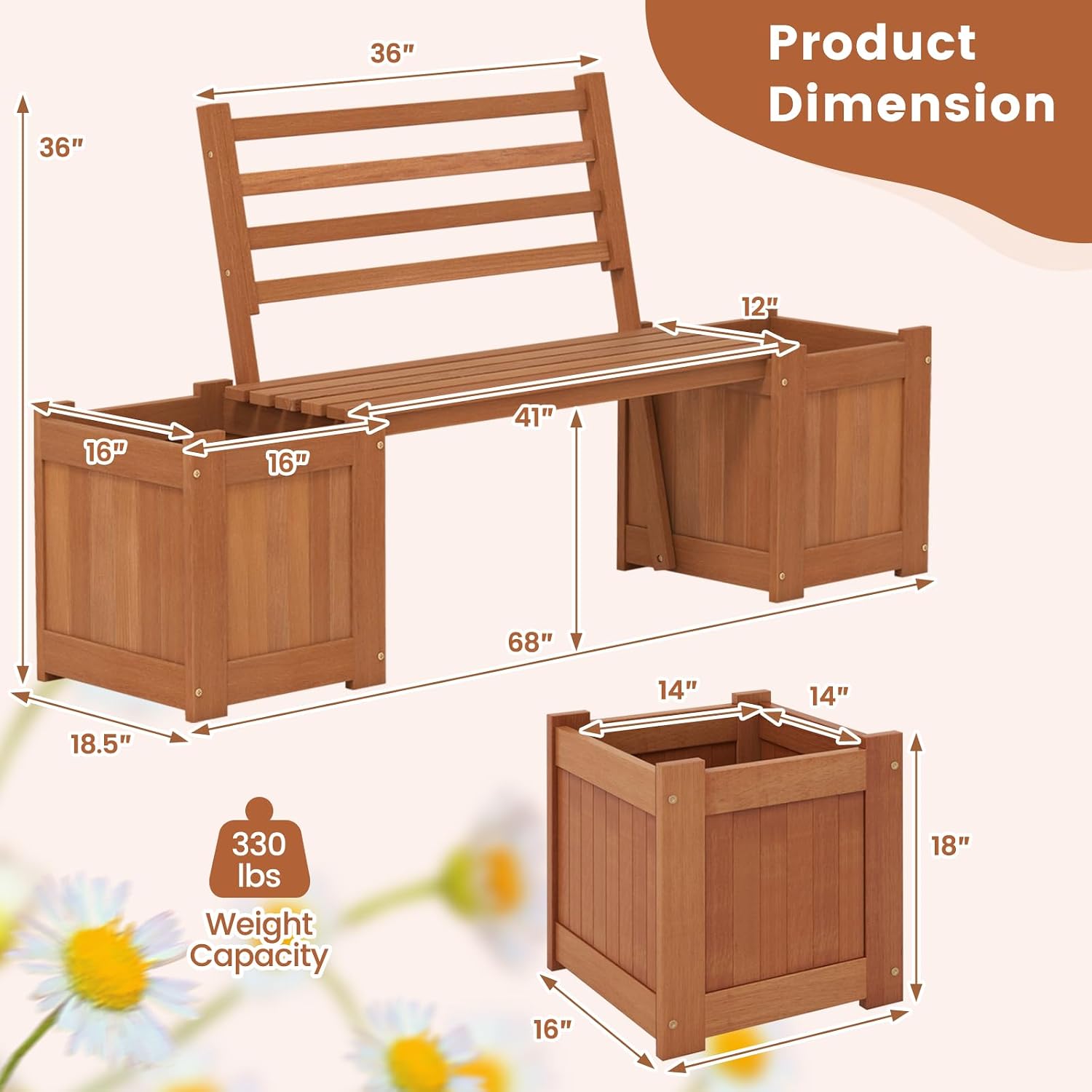 Outdoor Bench With Backrest Co - Outdoor Furniture Oil recension och pris