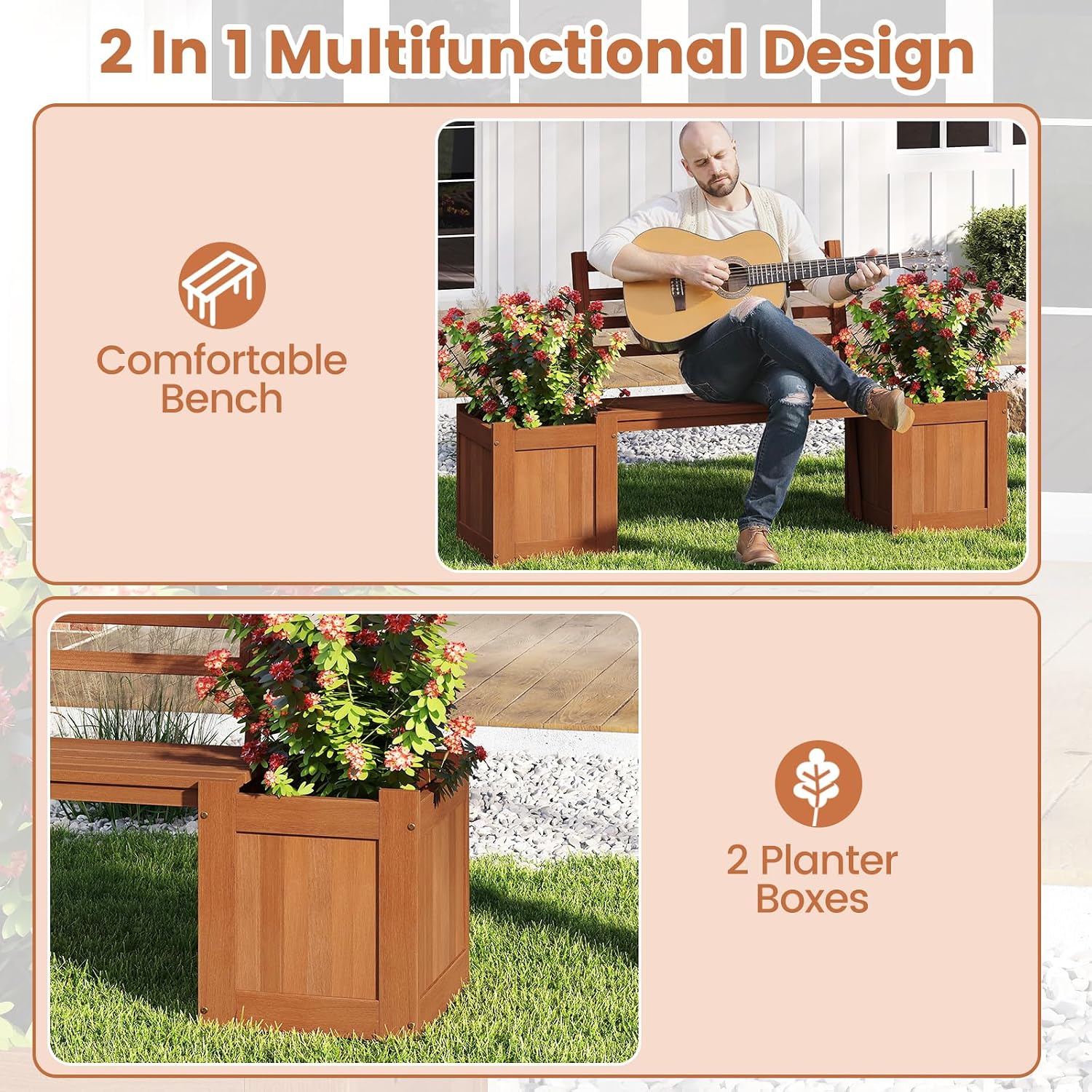 Outdoor Bench With Backrest Co - Outdoor Furniture Oil recension och pris