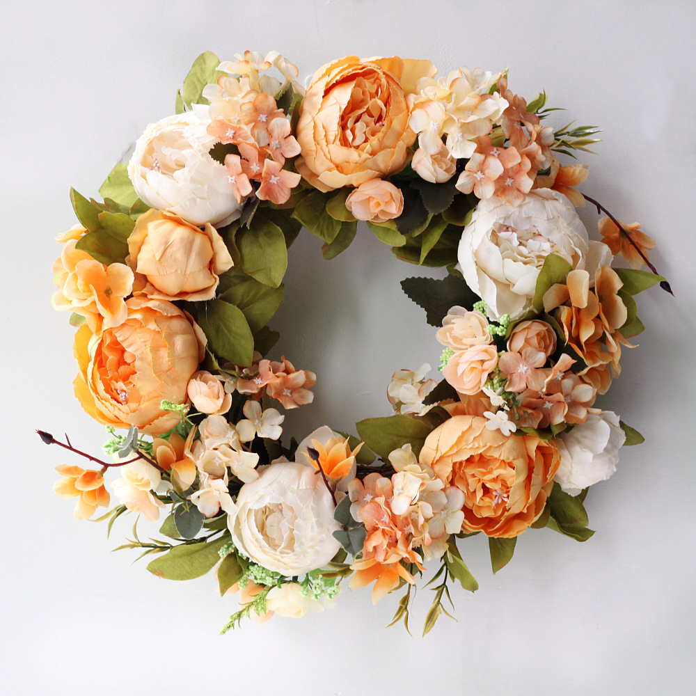 Artificial Peony Wreath Garlan - Outdoor Furniture Sale recension och pris