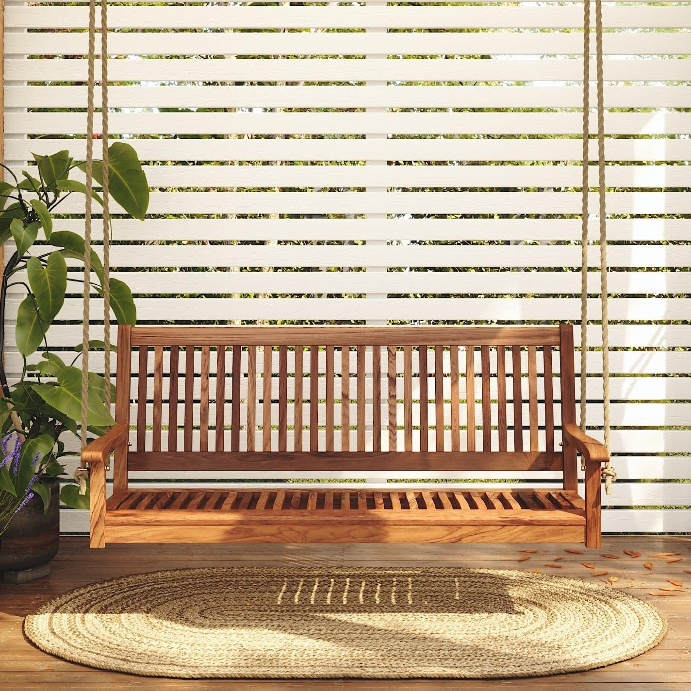 5ft Acacia Wood Porch Swing We - Outdoor Furniture Oil recension och pris
