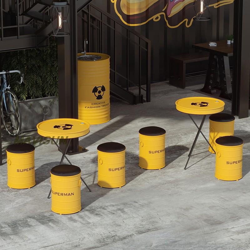 Creative Wrought Iron Oil Drum - Outdoor Furniture Oil recension och pris
